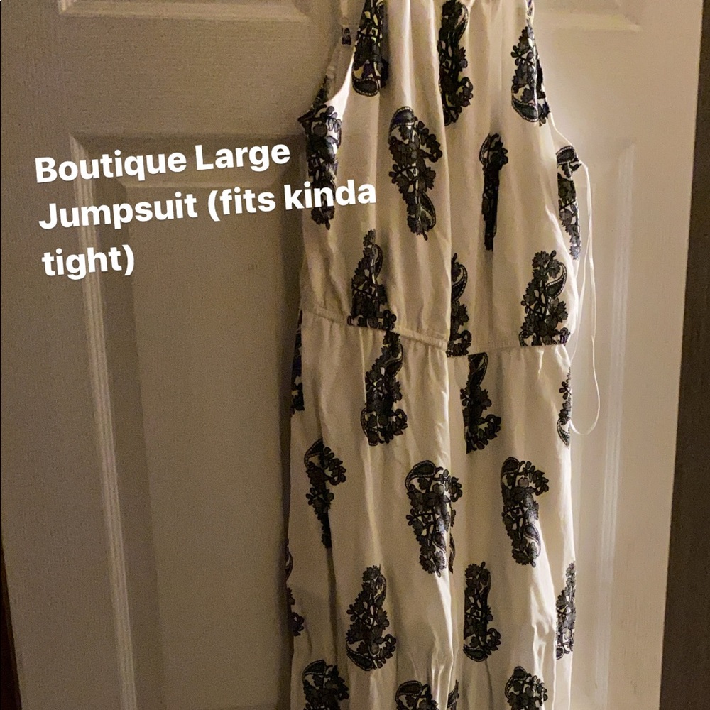 White and Black Jumpsuit